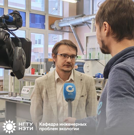 Заведующий кафедрой ИПЭ, Громов Н.В. для телеканала ОТС