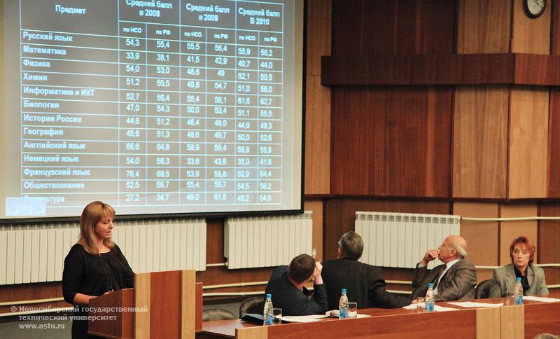 07.10.10 Совещание Ассоциации лицеев и гимназий НСО и школ, имеющих договор с НГТУ, фотография: В. Невидимов