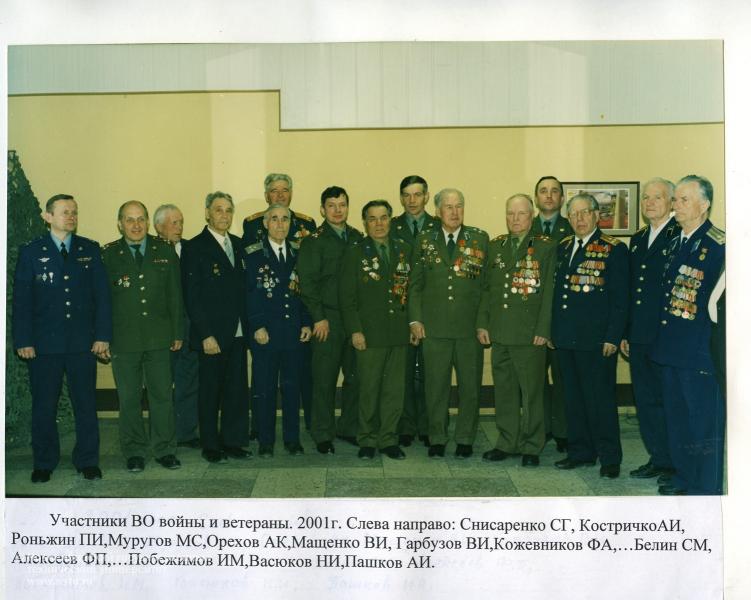 2001 Участники войны и ветераны